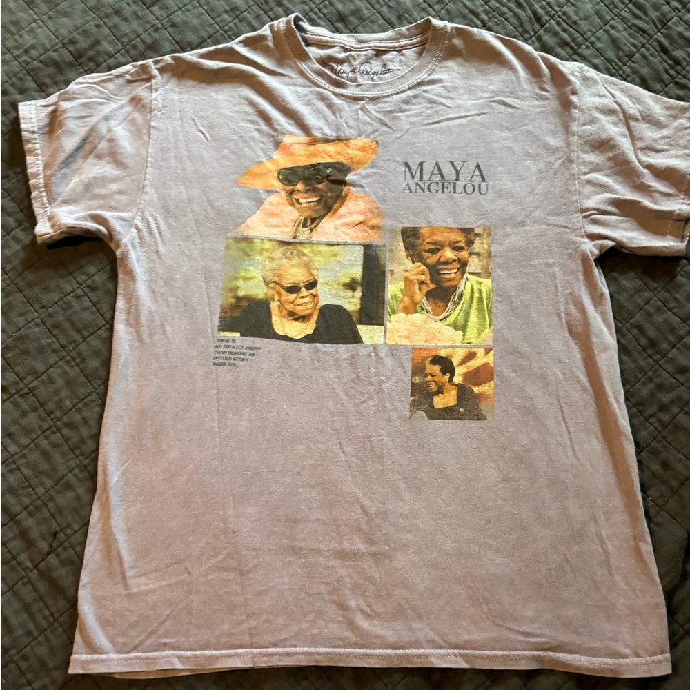 Maya Angelou Graphic‎ T Shirt Women's Short Sleeve Crew Neck Cotton Blend Tee